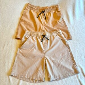 Cat and Jack Quick Dry Shorts Set boys size 14 XL tan beige khaki